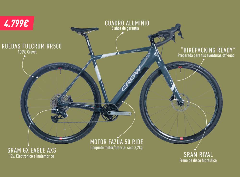 Bicicleta eléctrica eGravel GRAVITAL SL 1 AXS