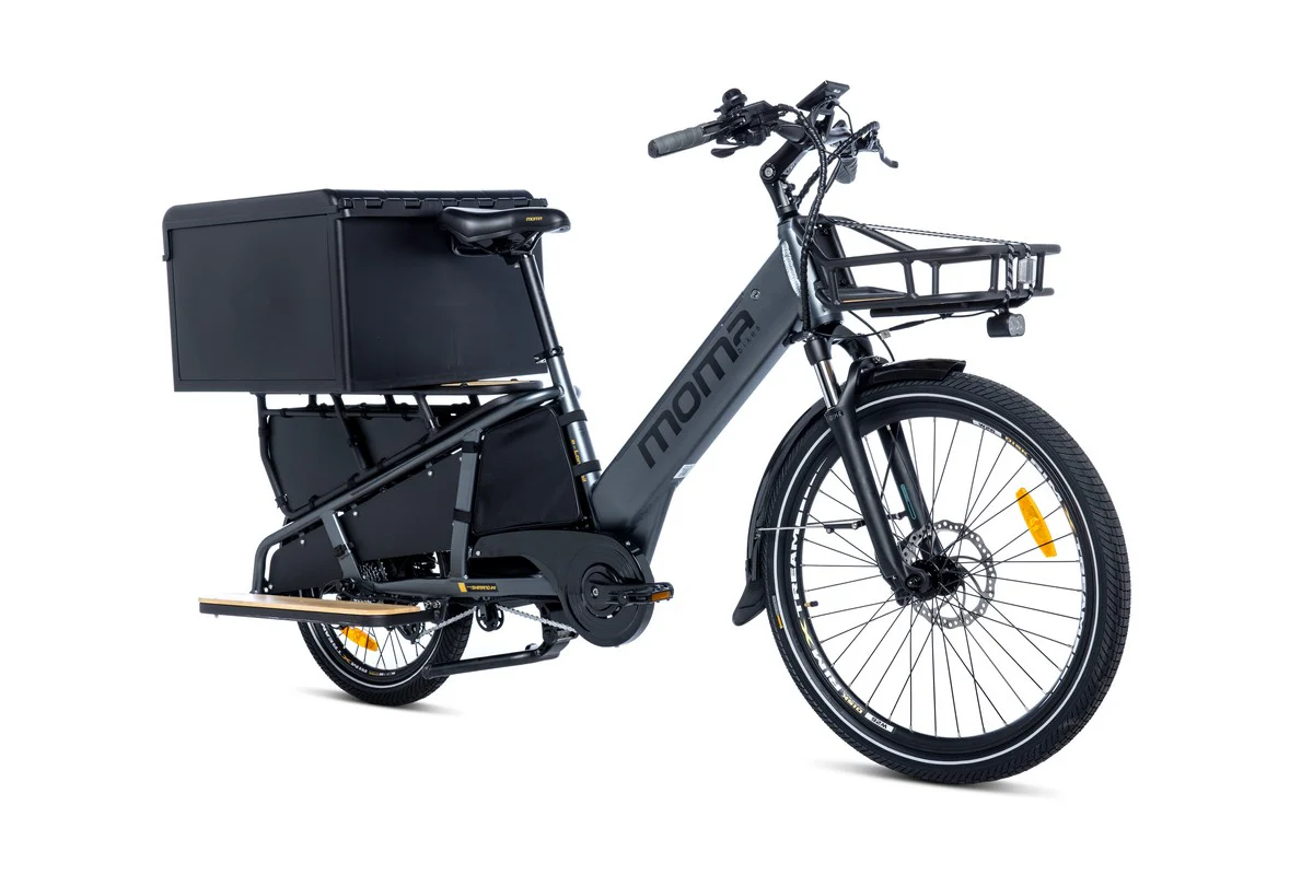 Moma Bikes E-Long Tail con caja de carga